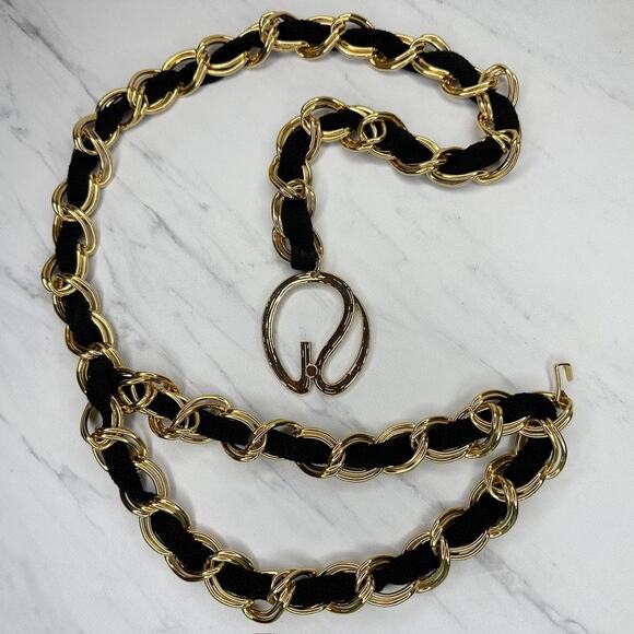 St. John Chunky Gold Tone Chain Belt XS/Small (XS/S) ✨ main image 7